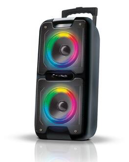 TopTech - AL-101, 2x6.5" Bluetooth Speaker with Disco Lights, Karaoke - Black