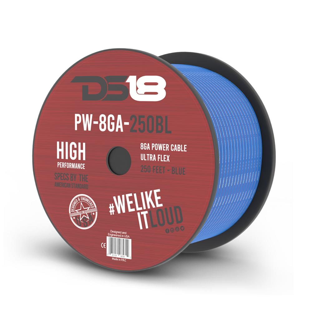 D518 PW-8GA-250BL  
8GA POWER CABLE  
HIGH ULTRA FLEX PERFORMANCE  
250 FEET BLUE  
SPECS BY THE AMERICAN STANDARD & DESIGNED ENGINEERED  
#WELIKE ITLOUD  
Designed and Engineered in USA  
CE  
Made in PRC