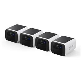 eufy - SoloCam S220 2K Solar Powered Wireless Outdoor Security Camera - 4 Pack - Black