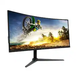 Acer - Refurbished Excellent - AOPEN HC5 - 34" Gaming Monitor UWQHD 3440x1440 180Hz VA 250Nit HDMI DisplayPort - Black