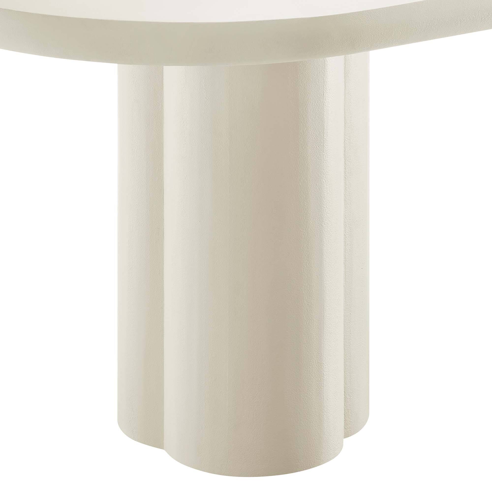 Alt View 5. Modway - Caspian 72" Oval Concrete Dining Table by Modway - White.