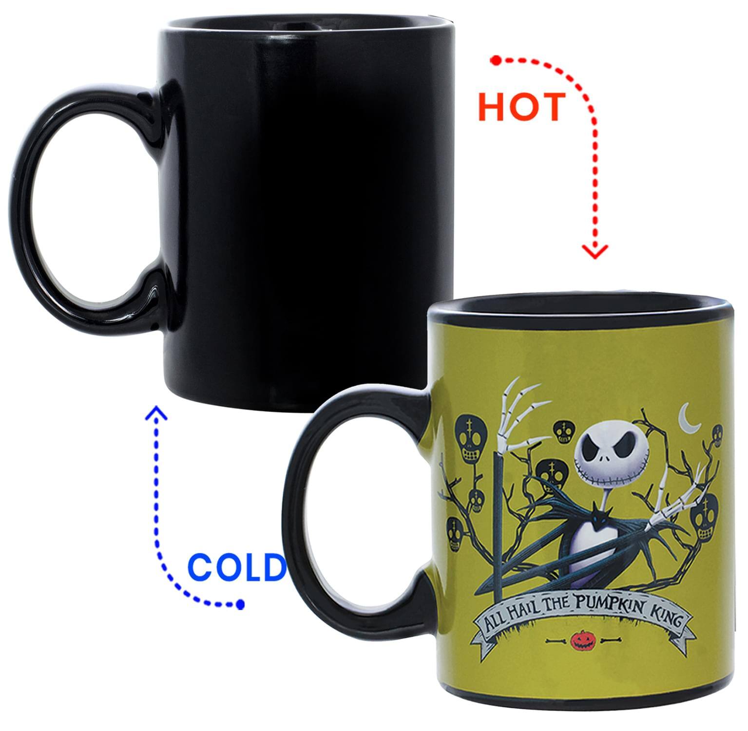Disney - Nightmare Before Christmas Jack Skellington All Hail King Jack 11oz Heat Reveal Mug - Black price history on PriceWatchPro
