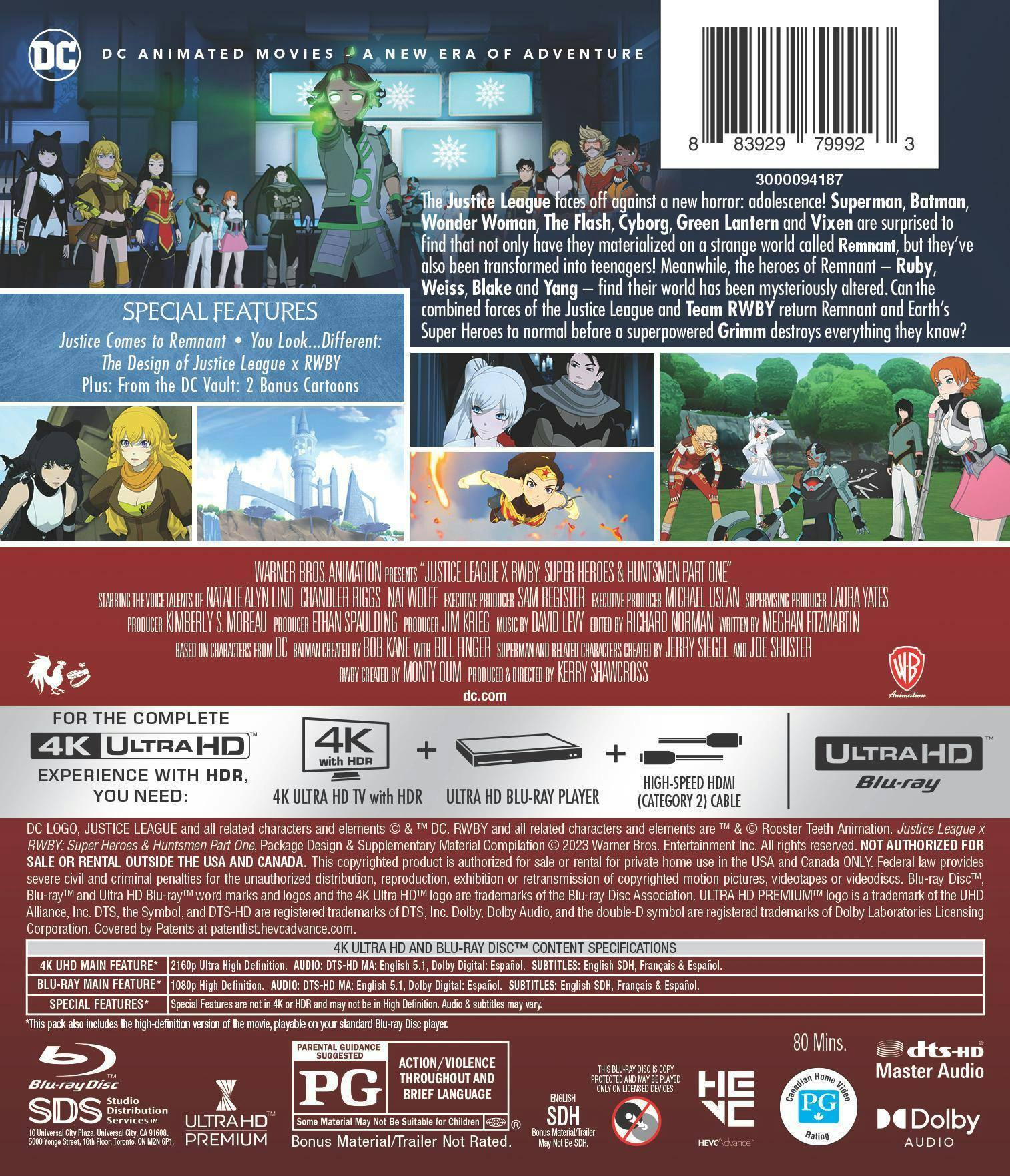 Back. Justice League X RWBY: Super Heroes & Huntsmen Part One   - 4K Blu-Ray.