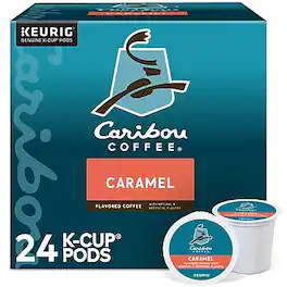 Caribou Coffee - Caramel Hideaway Coffee Keurig® K-Cup® Pods, Medium Roast, 24/Box (736685)