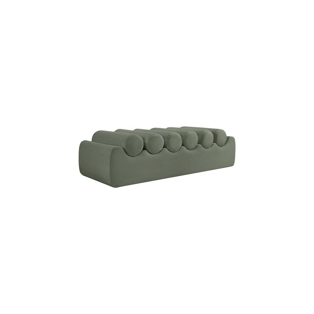 Alt View 4. Meridian Furniture - Rumble Green Vegan Leather Bench - Green.