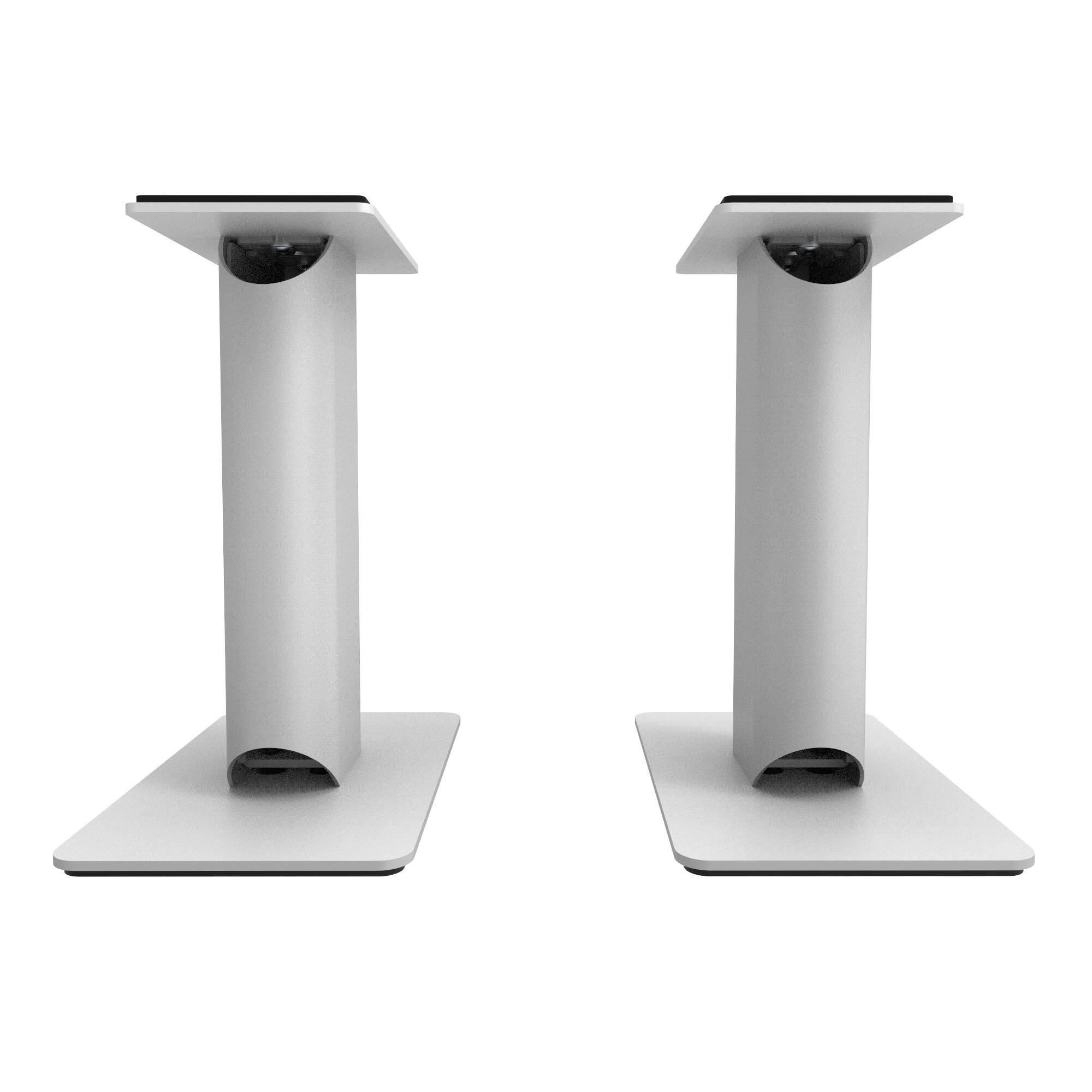 Alt View 10. Kanto - 9" Universal Desktop Speaker Stands with Cable Management, Pair - White.