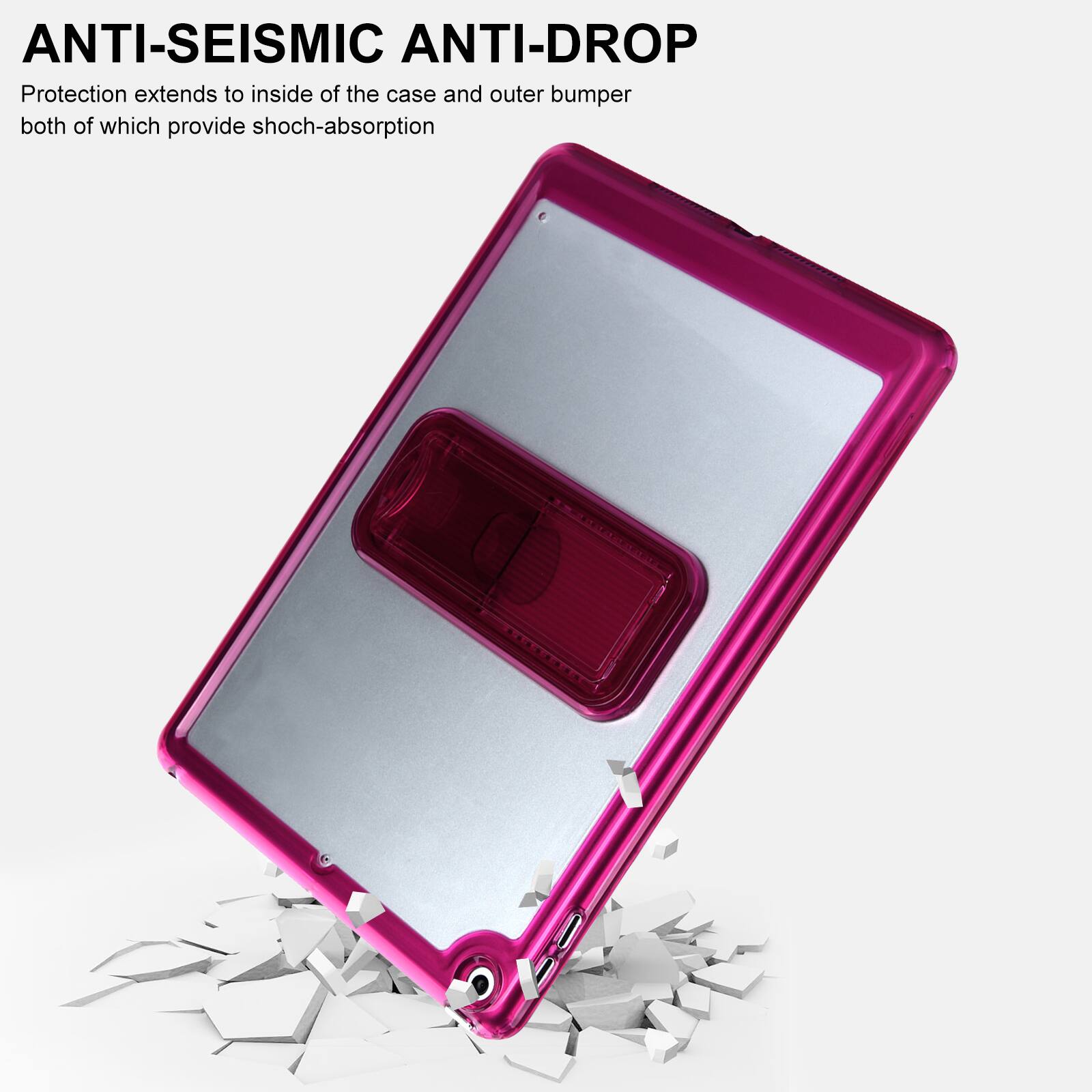 ANTI-SEISMIC ANTI-DROP  
Protection extends to inside of the case and outer bumper both of which provide shock-absorption