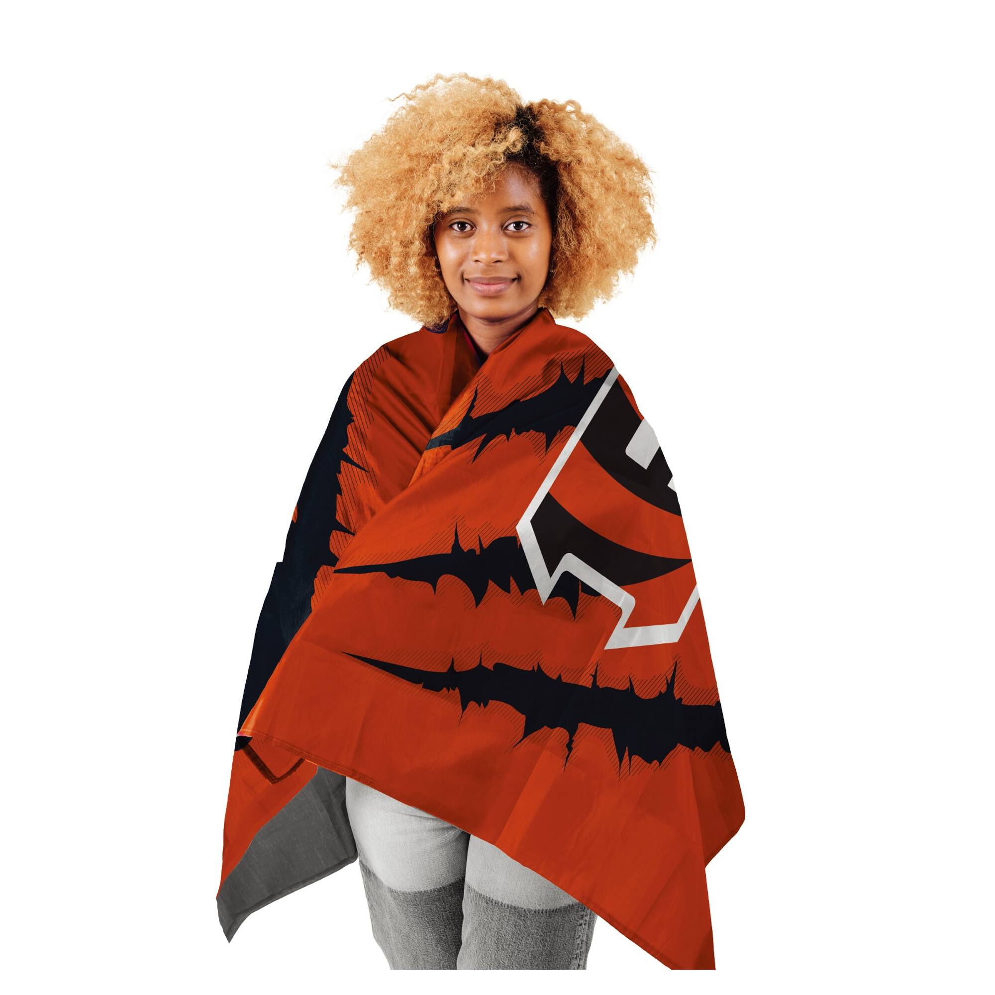 Alt View 2. Pegasus - Cincinnati Bengals 54" x 70" Wearable Hero Cape - Multicolor.