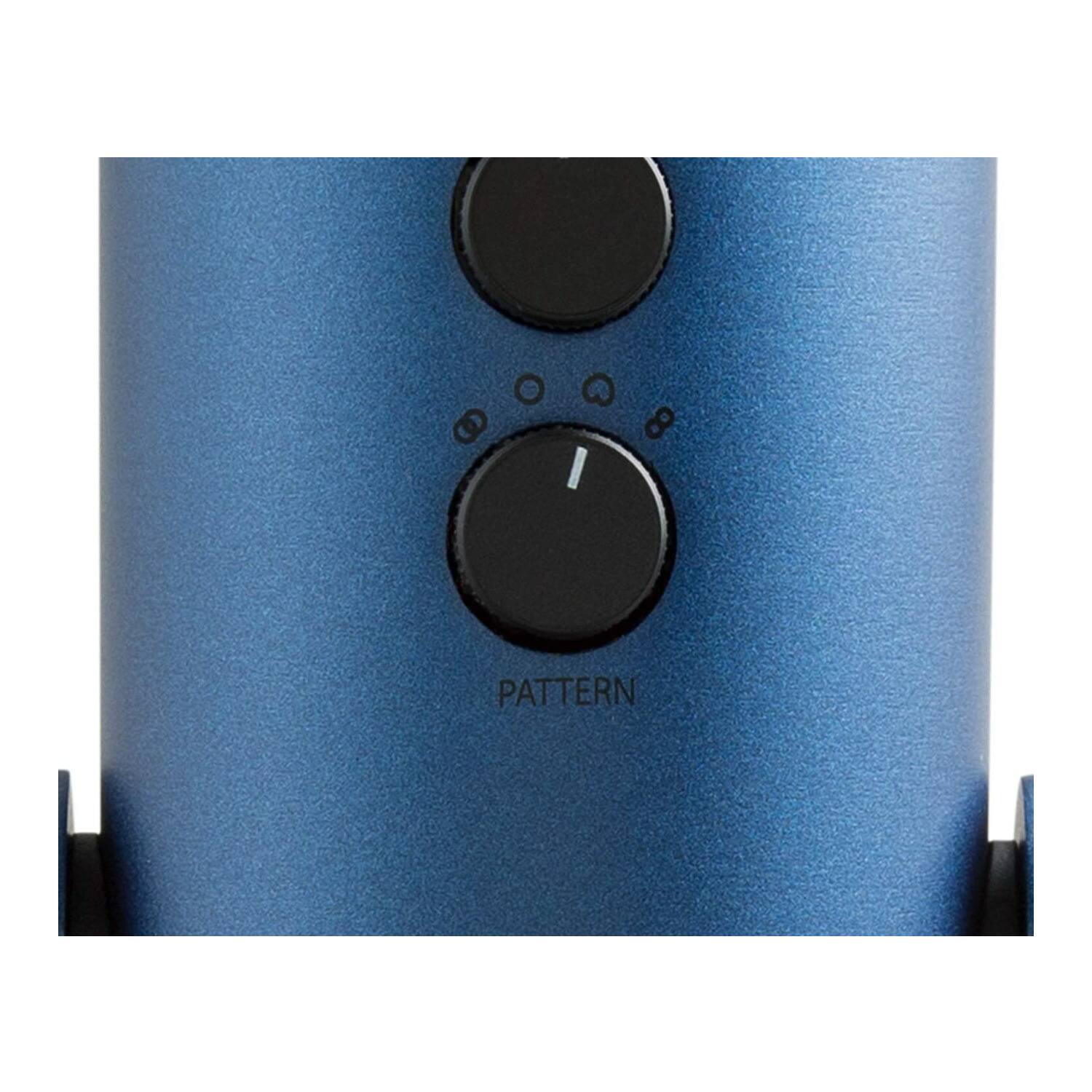 Back. Blue Microphones - Blue Microphones Yeti USB Microphone (Blue) with Headphones and Pop Filter.