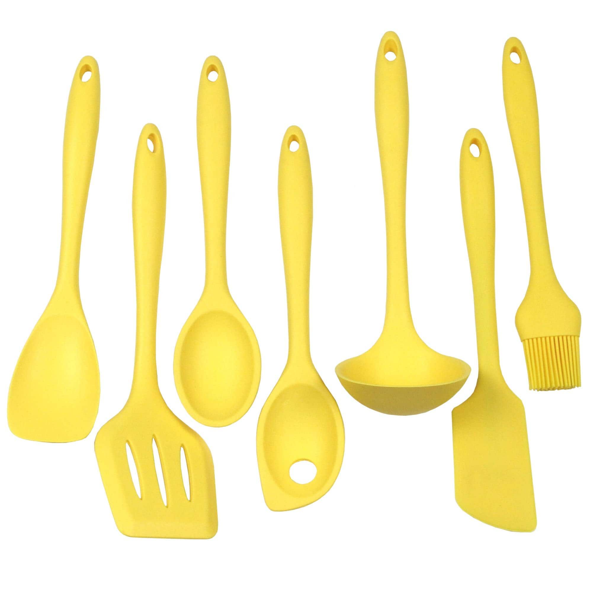 Chef Craft - 7 Piece Premium Silicone Kitchen Tool and Utensil Set - Yellow