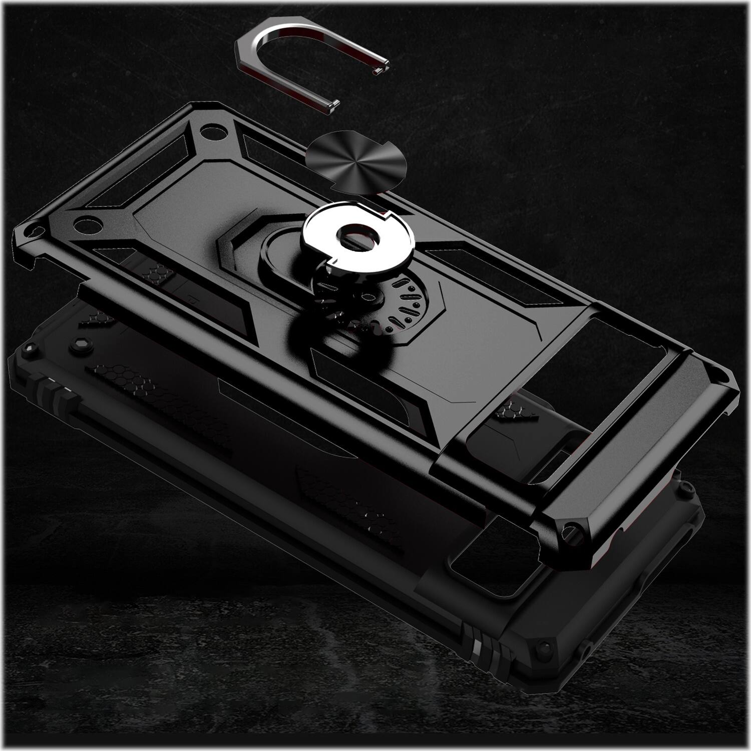 Alt View 15. SaharaCase - Military Kickstand Series with Belt Clip Case for Google Pixel 7 - Black.