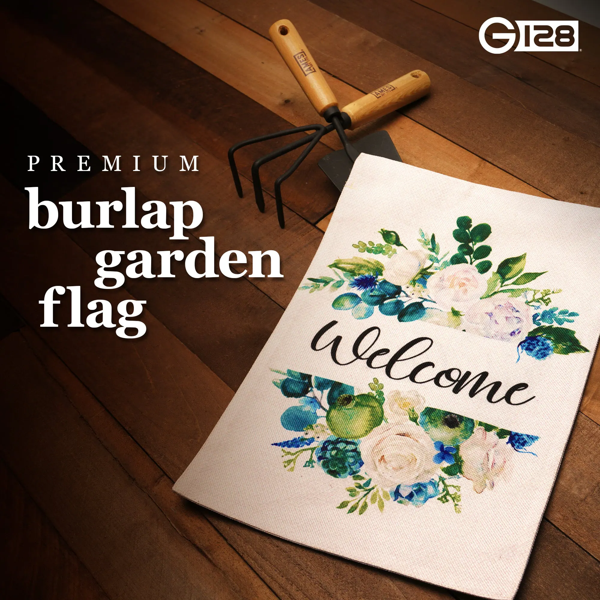 LAMES L 9 G BSI 128 PREMIUM burlap garden flag Welcome

PREMIUM burlap garden flag

Welcome