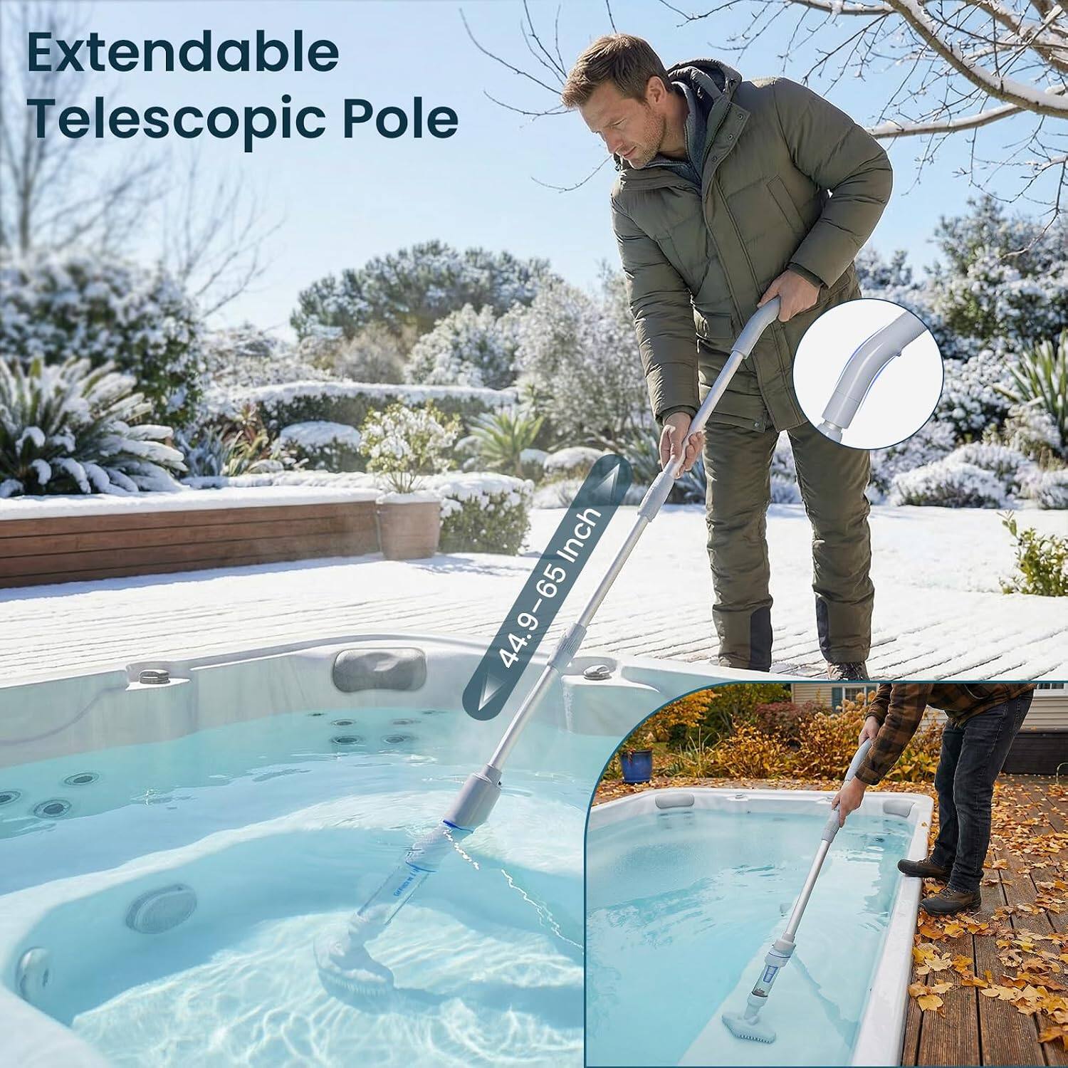 Extendable Telescopic Pole  
44.9-65 inches