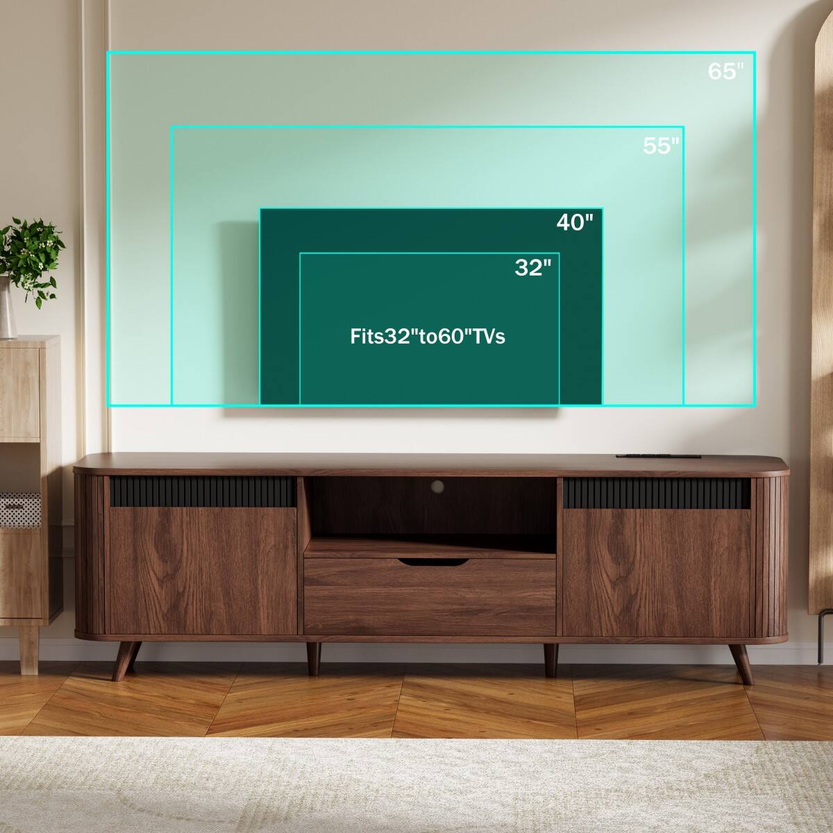 65"  
55"  
40"  
32"  
Fits 32" to 60" TVs