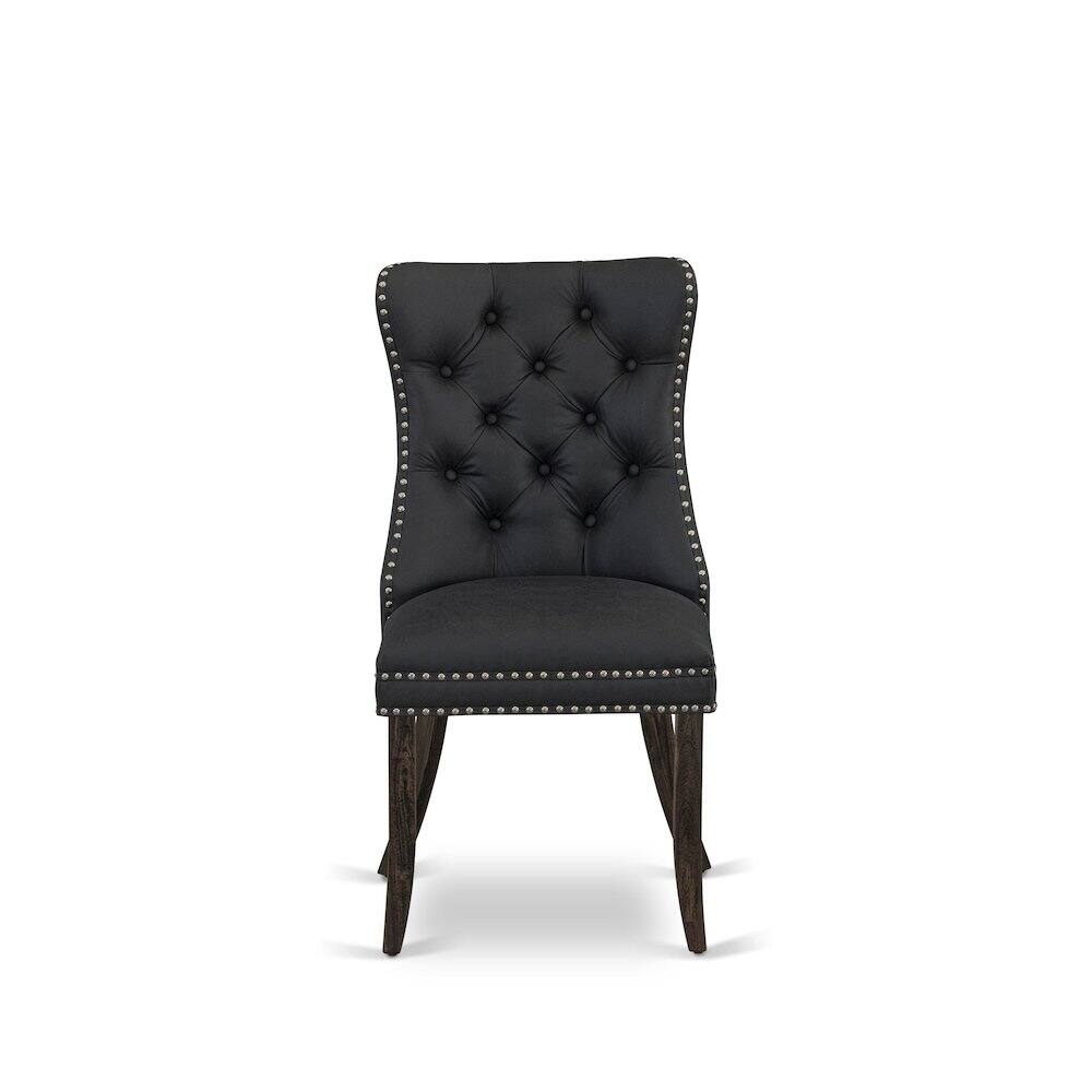 Alt View 1. East West Furniture - Parson Chairs - Brown.