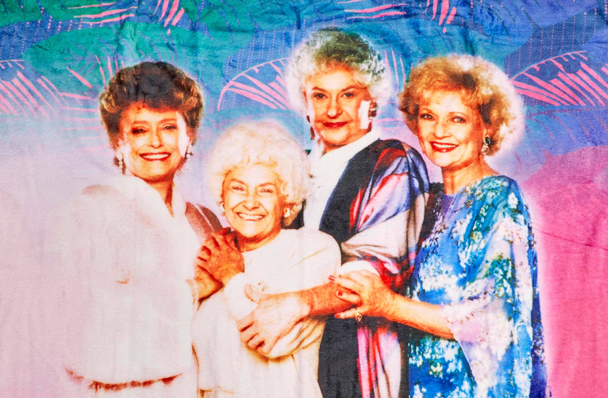 Alt View 1. Just Funky - The Golden Girls Stay Golden 45 x 60 Inch Fleece Throw Blanket - Pink.