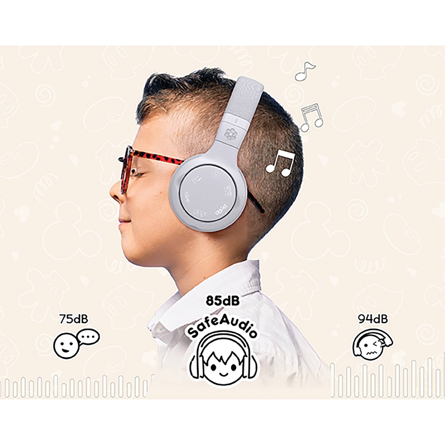 75dB  
85dB SafeAudio  
94dB