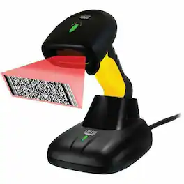 Adesso - Bluetooth & 2.4Ghz Wireless Antimicrobial & Waterproof 2D Barcode Scanner - Cable/Wireless Connectivity - 18" - Unknown