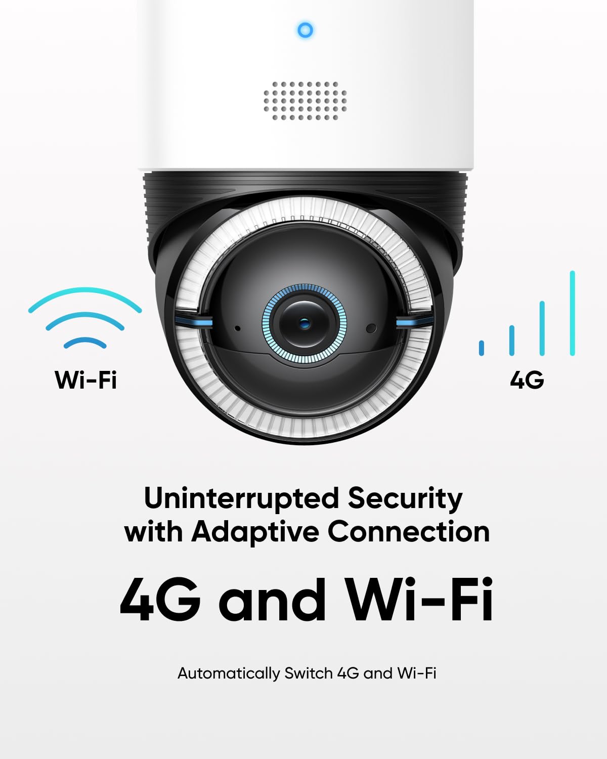 Wi-Fi, 4G, Uninterrupted Security with Adaptive Connection, 4G and Wi-Fi, Automatically Switch 4G and Wi-Fi