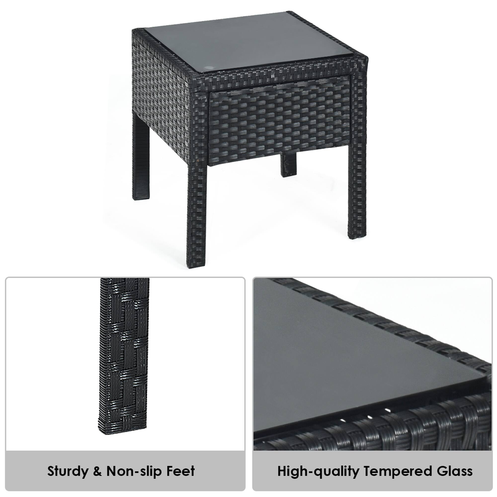 Sturdy & Non-slip Feet
High-quality Tempered Glass