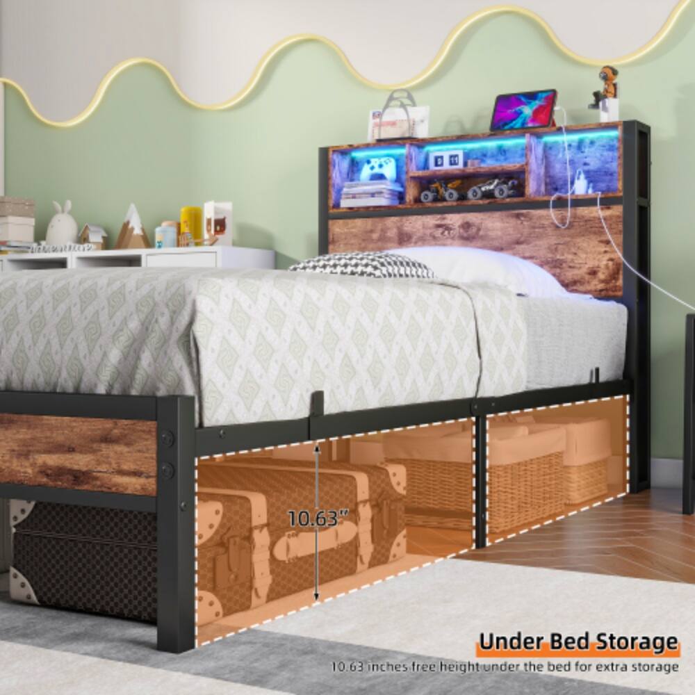 MA 10.63" Under Bed Storage  
10.63 inches free height under the bed for extra storage  

Under Bed Storage  
10.63 inches free height under the bed for extra storage