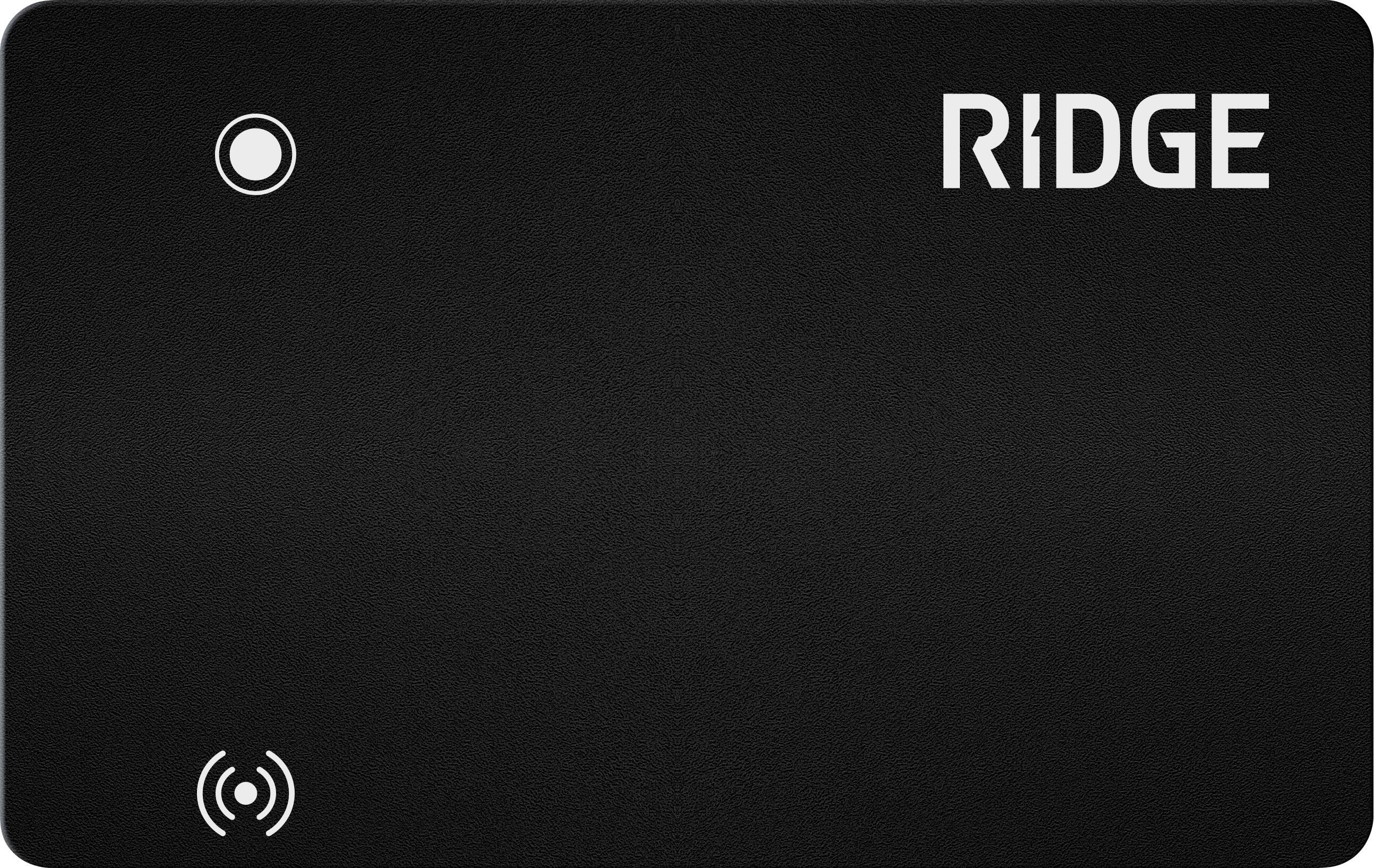 Alt View 1. The Ridge Wallet - Tracker Card - Matte Black works with Apple Find My and Googe Find Hub - Black.