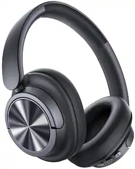 Luckbyte - Wireless Over Ear Noise Cancelling Headphones, 120H Playtime, Bluetooth 6. 0, 6 Mic Calls, Black