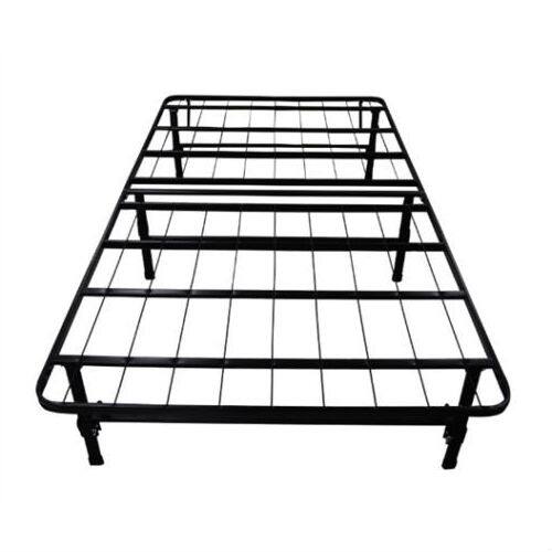 Angle. Hivvago - Hivvago Queen size Metal Platform Bed Frame - Black.