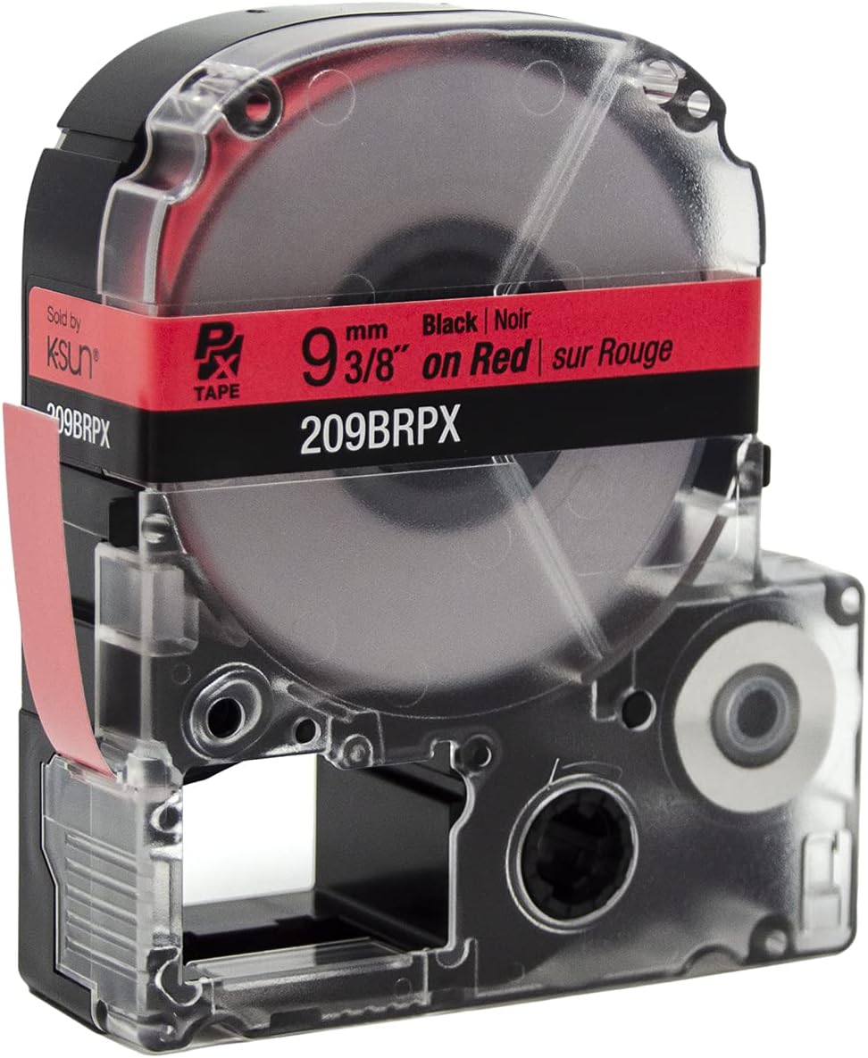 Solid by KSUN' 09BRPX Black | Noir P mm X 9 3/8" on Red | sur Rouge TAPE 209BRPX

Sold by KSUN
9 mm X 9 3/8" Black | Noir on Red | sur Rouge
TAPE 209BRPX