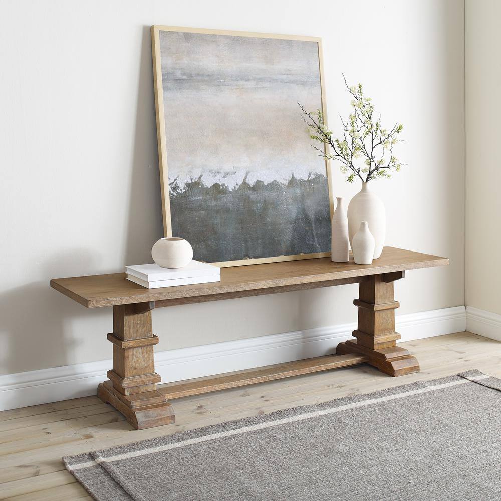 Alt View 6. Crosley Furniture - Joanna Dining Bench - Rustic Brown.
