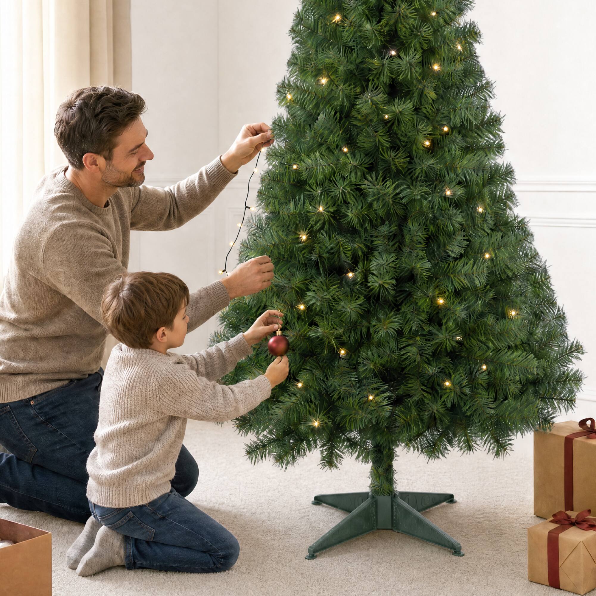Alt View 3. Best Choice Products - Best Choice Products 5ft Artificial Christmas Tree, Slim Unlit Spruce Realistic Space Saving Holiday Decor w/ Base - Green.
