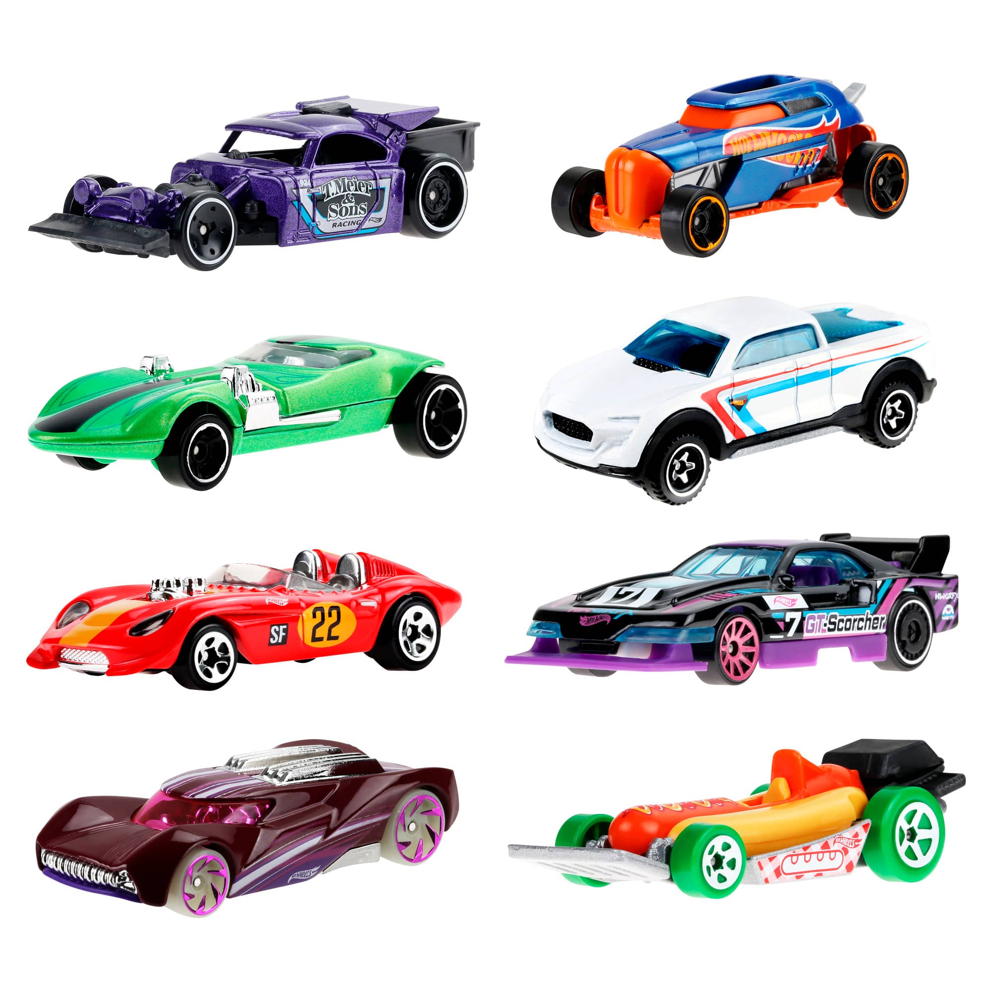 Hot Wheels - 1:64 "Let's Race" Cars (8-Pack)