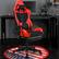 Left. Costway - Gaming Massage Reclining Chair with Footrest - Red+ Black.