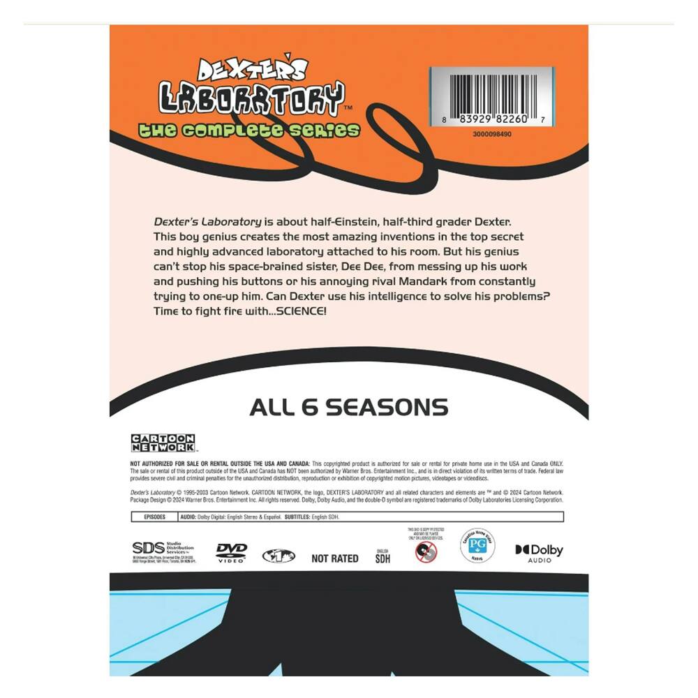 Left. Dexter's Laboratory: The Complete Series Season 1-6 (DVD）.
