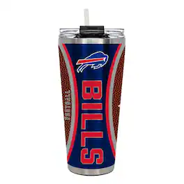 Great American Products - Buffalo Bills 32oz. Big Slim Game Ball Travel Tumbler - Brown