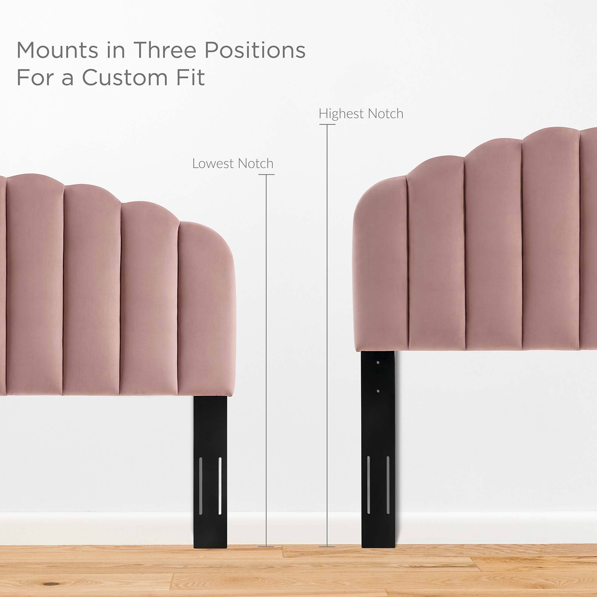 Mounts in Three Positions  
For a Custom Fit  

Lowest Notch  
Highest Notch