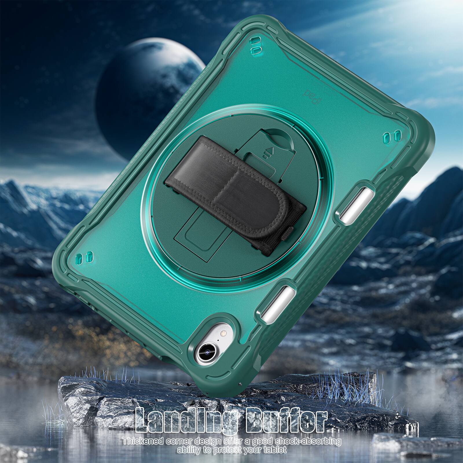 iPad M 00 Landing Buffer Thickened corner design offer a good shock-absorbing ability to protect your tablet