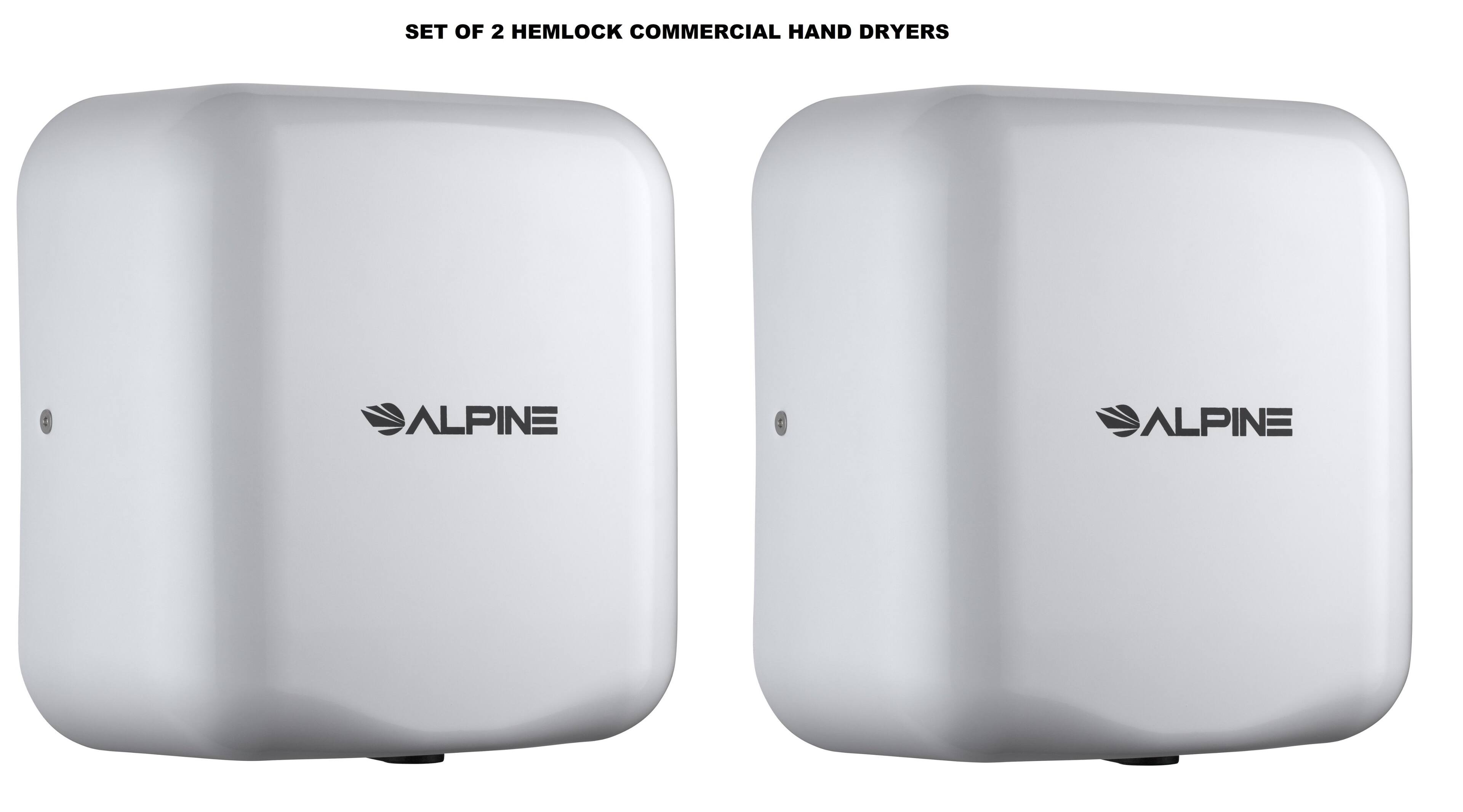 SET OF 2 HEMLOCK COMMERCIAL HAND DRYERS ALPINE ALPINE