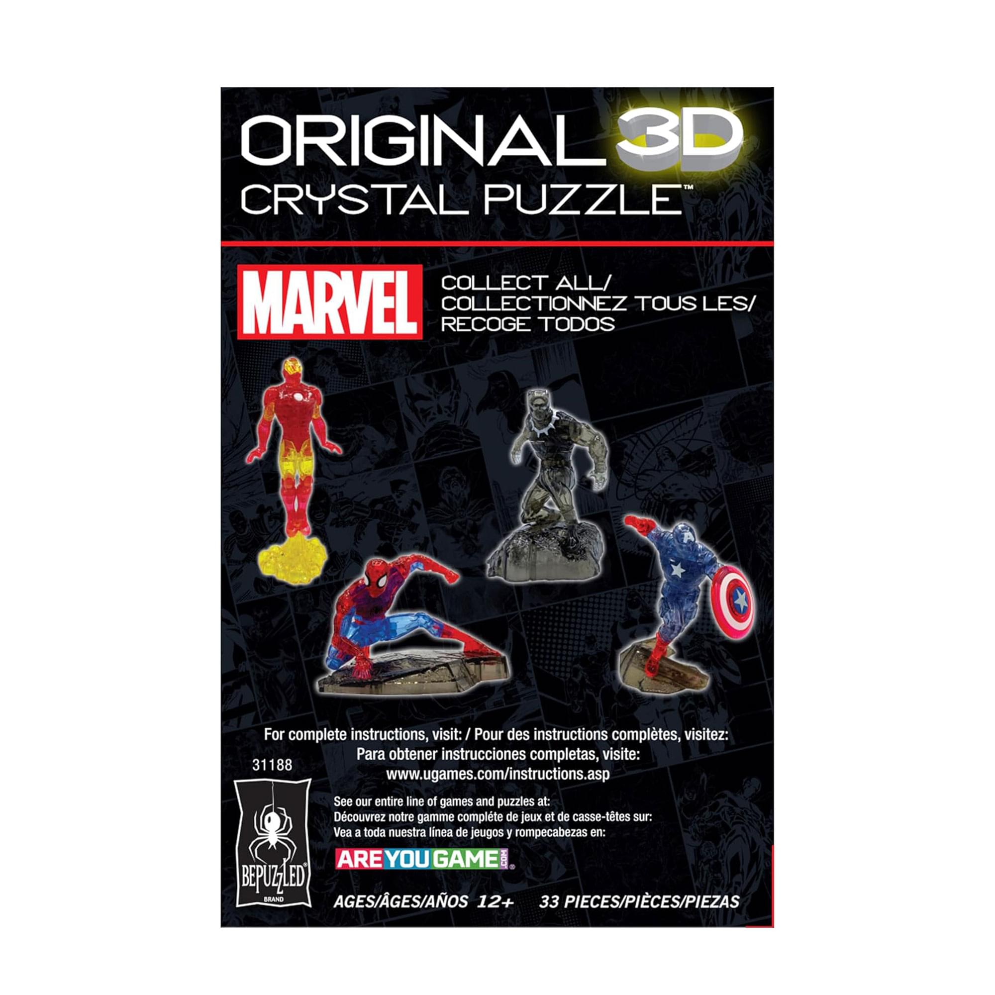 ORIGINAL 3D CRYSTAL PUZZLE  
COLLECT ALL/ COLLECTIONNEZ TOUS LES/ RECOGE TODOS  

For complete instructions, visit:/ Pour des instructions complètes, visitez:/ Para obtener instrucciones completas, visite:  
31188 www.ugames.com/instructions.asp  

See our entire line of games and puzzles at:/ Découvrez notre gamme complète de jeux et de casse-têtes sur:/ Vea a toda nuestra línea de juegos y rompecabezas en:  
ARE YOU GAME .M BEPUZLED  

AGES/ÂGES/AÑOS 12+  
33 PIECES/PIÈCES/PIEZAS