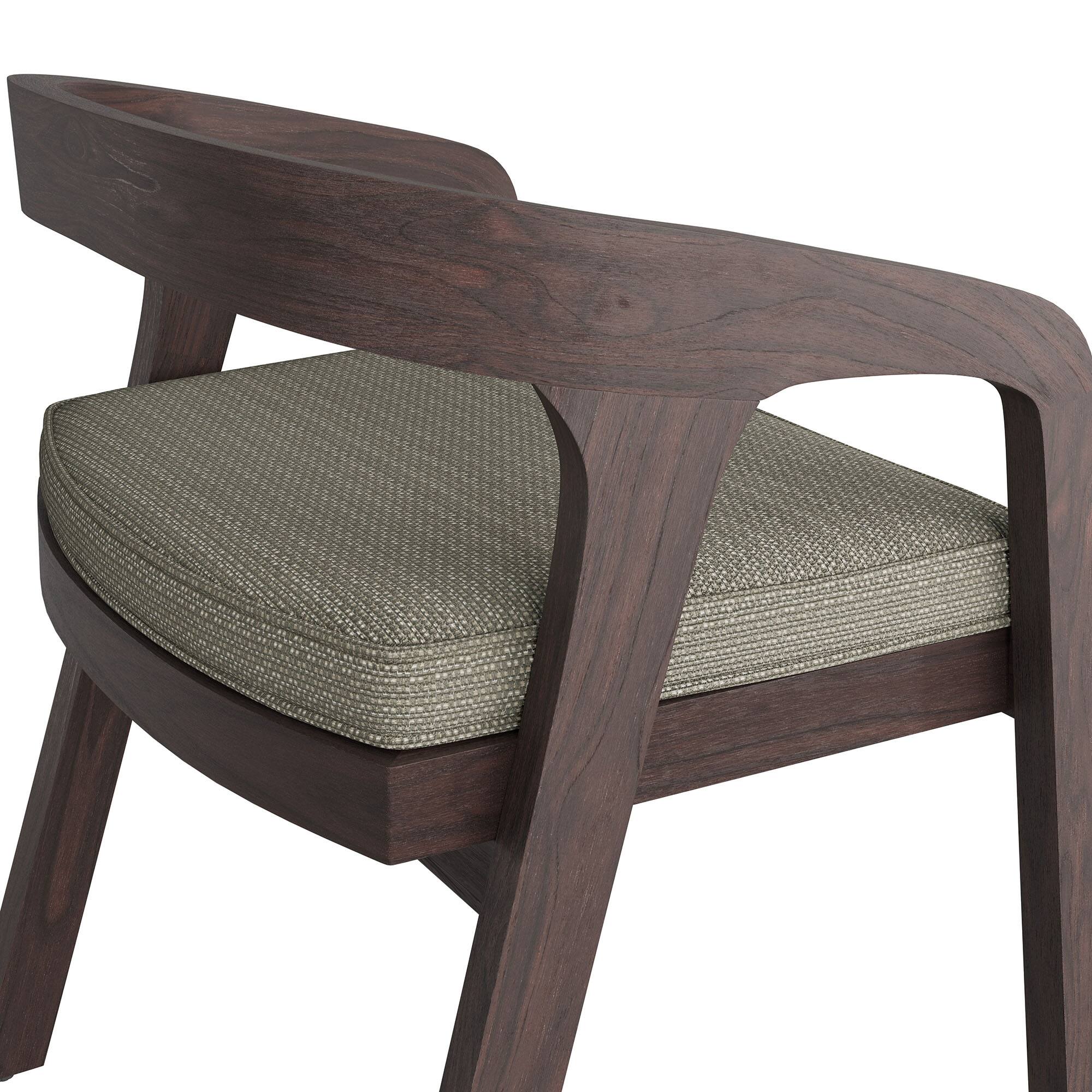 Alt View 5. Modway - Kona Outdoor Teak Wood Barrel Dining Chair by Modway - Ash.