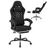 Front. Costway - Costway Height Adjustable Computer Chair with Headrest, Lumbar Support, Linkage Armrests - Black.