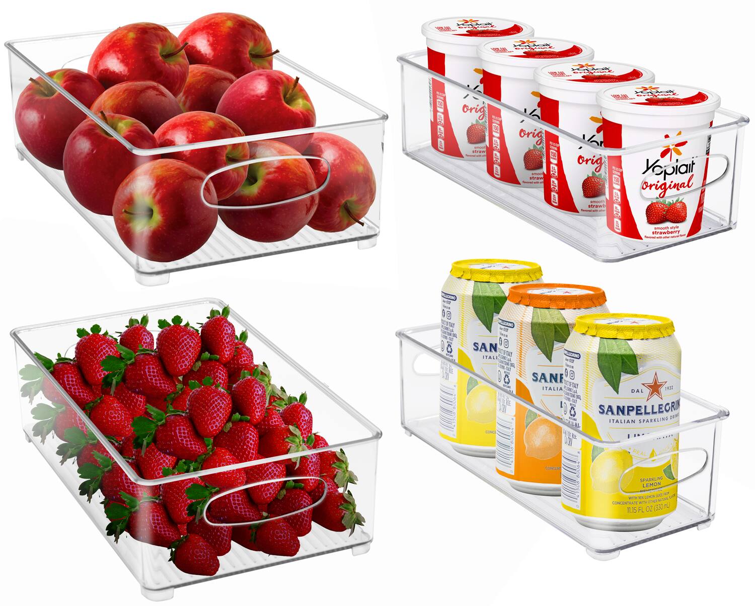 Sorbus - Clear Storage Bins for Kitchen Pantry, fridge & more