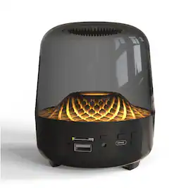 Cluzine - Glass Bluetooth Speaker with RGB Music Sync Light, 360° Subwoofer,Portable for Home