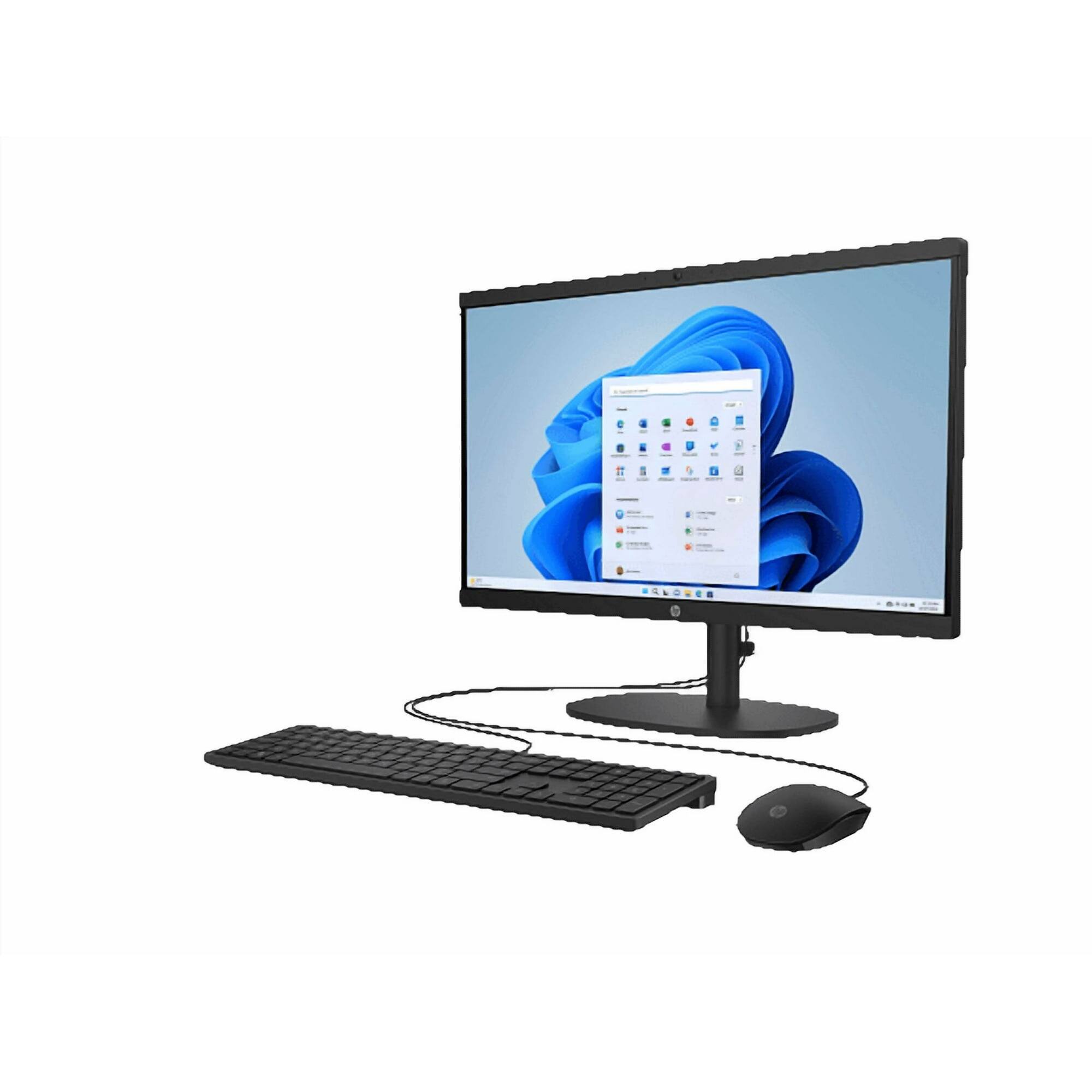Left. HP - HP 22-DG00 21.45" FHD AlO Desktop PC, i3-N300, 8GB, 256GB, Windows 11 - Black.