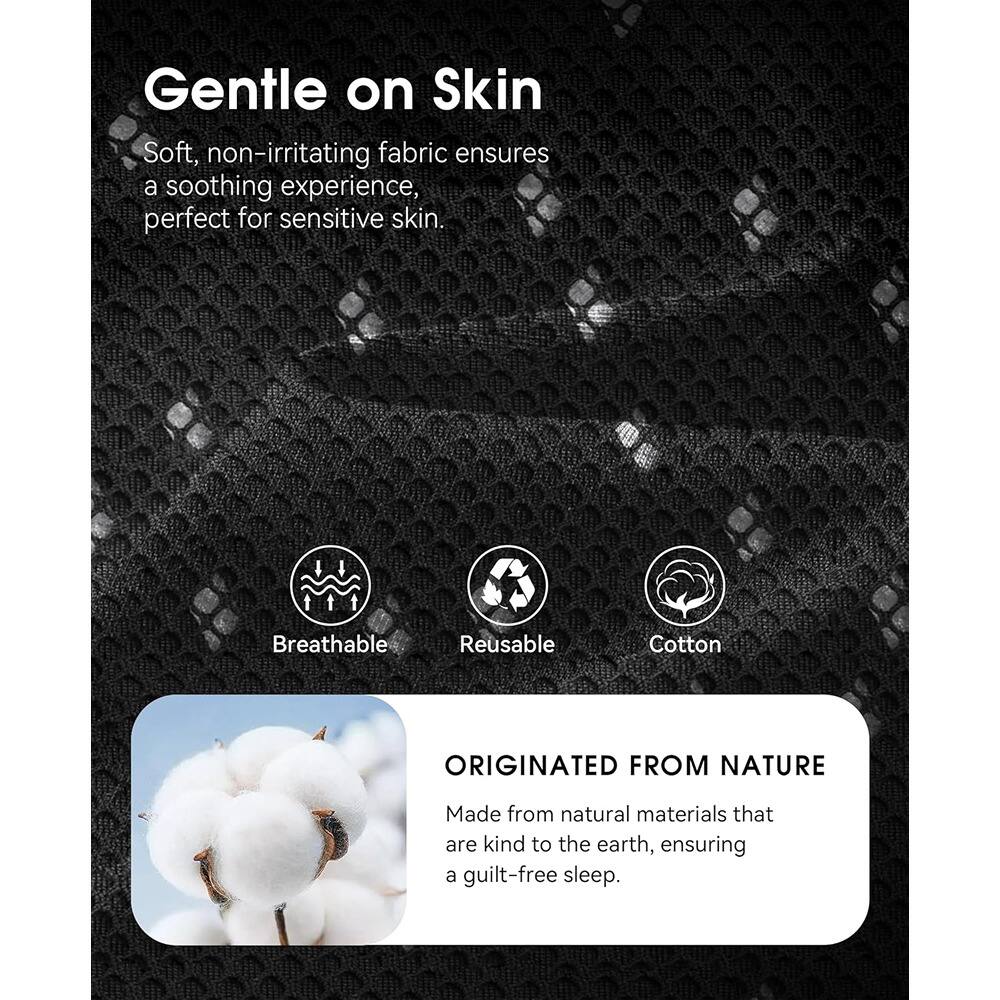 MOSZAR LLC - Breathable Bluetooth Sleep Mask Headphones for Side Sleepers (Black)