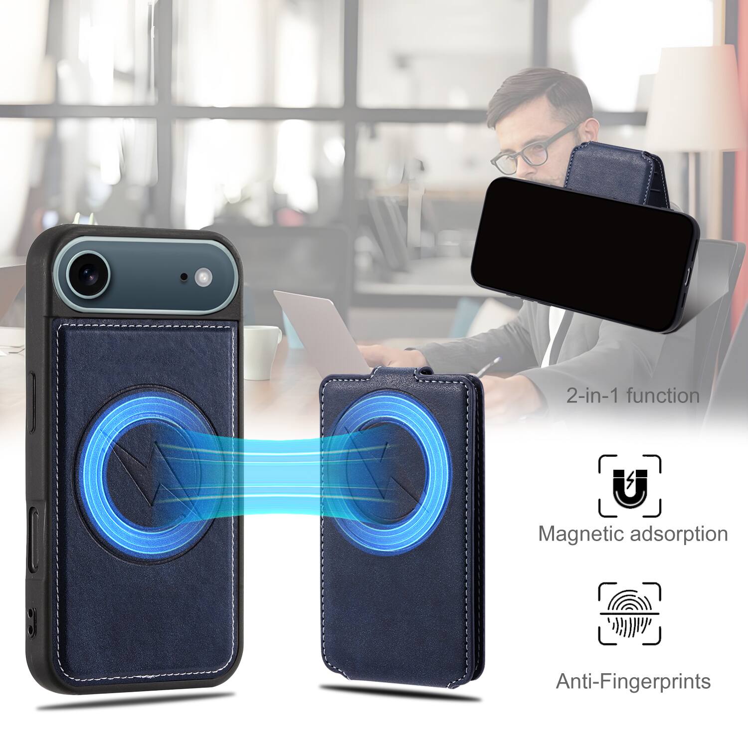 2-in-1 function  
Magnetic adsorption  
Anti-Fingerprints