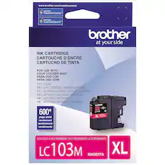 www.brother.com/creativecenter
BROTHER CREATIVECENTER
BROTHER CENTRECRATIF
brother at your side
INK CARTRIDGE
CARTOUCHE D'ENCRE
CARTUCHO DE TINTA
FOR USE WITH
POUR UTILISER AVEC
PARA USO CON
PARA USO COM
DCP-J152W
MFC-J245 / J285DW / J450DW / J470DW
MFC-J475DW / J650DW / J870DW / J875DW
MFC-J4310DW / J4410DW / J4510DW
MFC-J4610DW / J4710DW
MFC-J6520DW / J6720DW / J6920DW
600* page yield
rendement
rendimiento
rendimento
HIGH YIELD / HAUT RENDEMENT / ALTO RENDIMIENTO / ALTO RENDIMENTO
LC103M
MAGENTA
XL