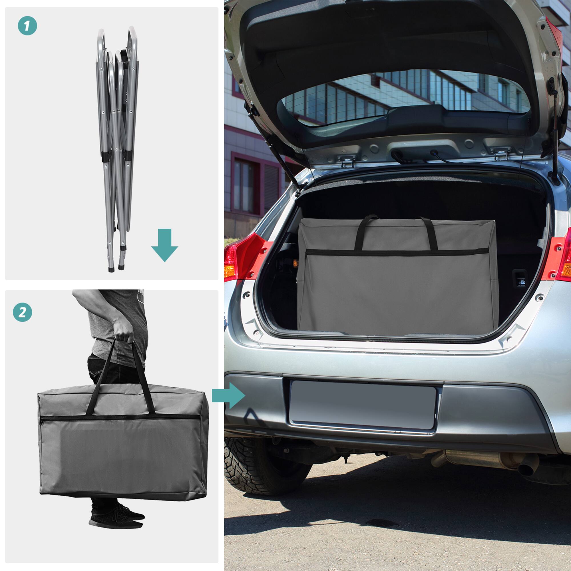 Alt View 5. Gymax - Gymax Folding Outdoor Camping Table Portable BBQ Grill Table w/ Storage Bag - as pic.