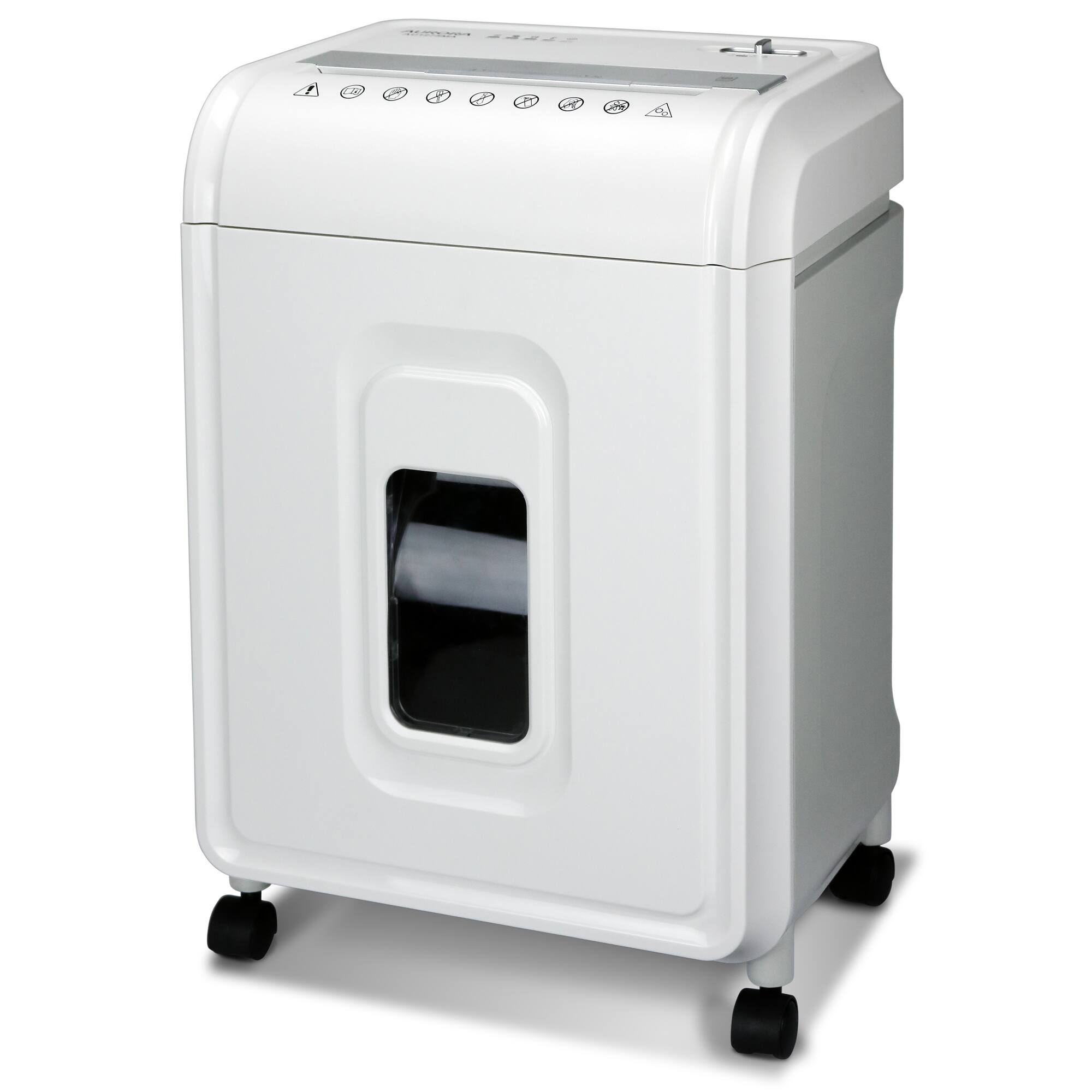 Angle. Aurora - Aurora AU1480MA Professional Grade 14-Sheet Micro-Cut Paper and CD Shredder/ 30 Minutes Continuous Run Time, White/Gray - White.