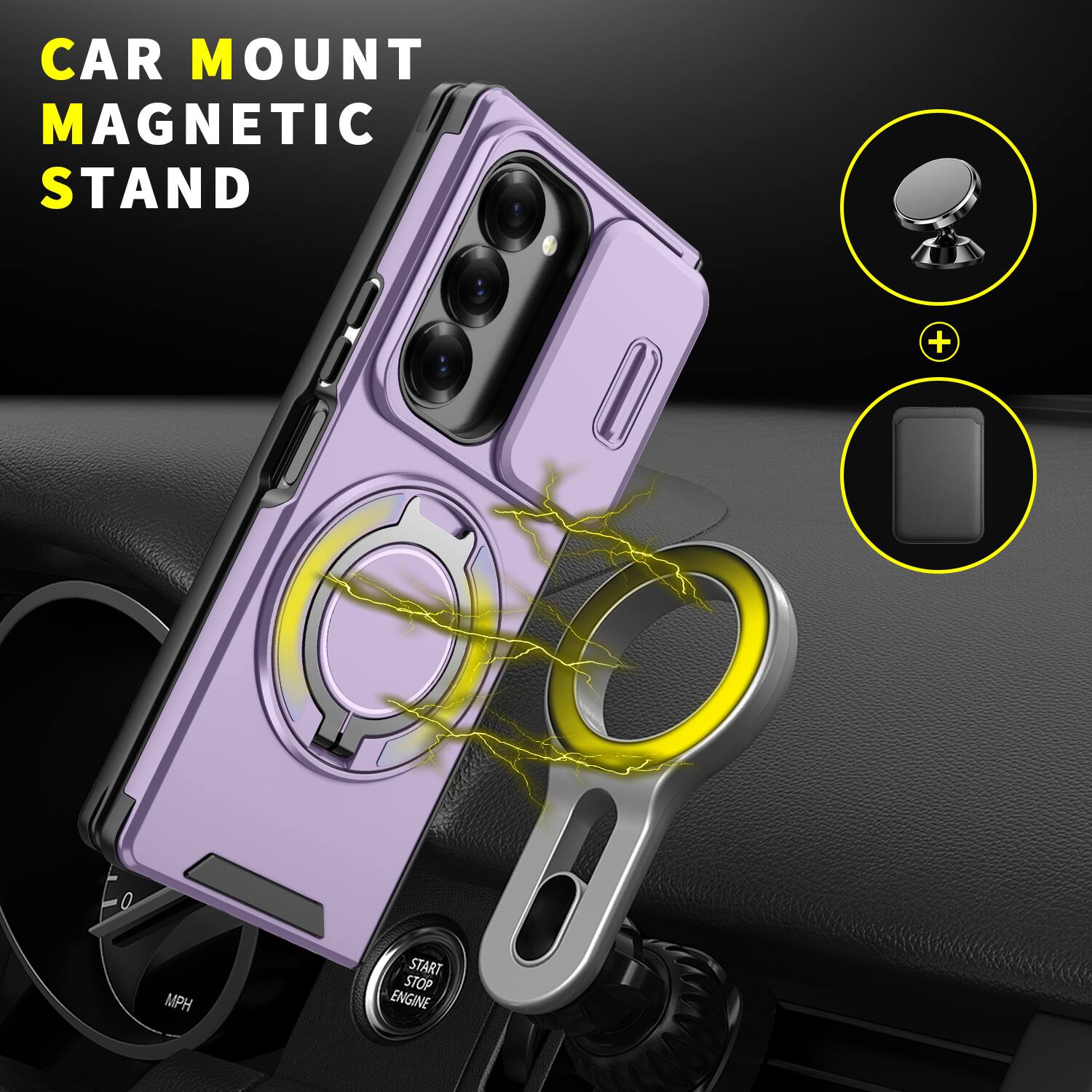 CAR MOUNT MAGNETIC STAND + 0 MPH START STOP ENGINE